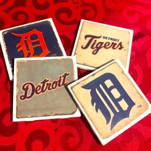 Detroit Tigers Drink Coaster Set of 4 NEW!